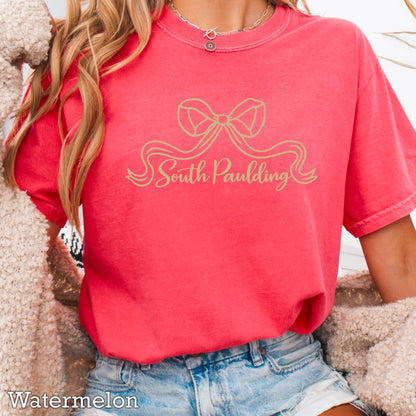 Spartans Coquette Bow Comfort Color Graphic Tee