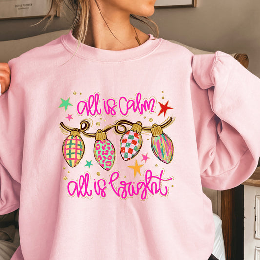 All Is Calm Christmas Crewneck Sweatshirt