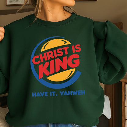 Christ Is King Christian Crewneck Sweatshirt