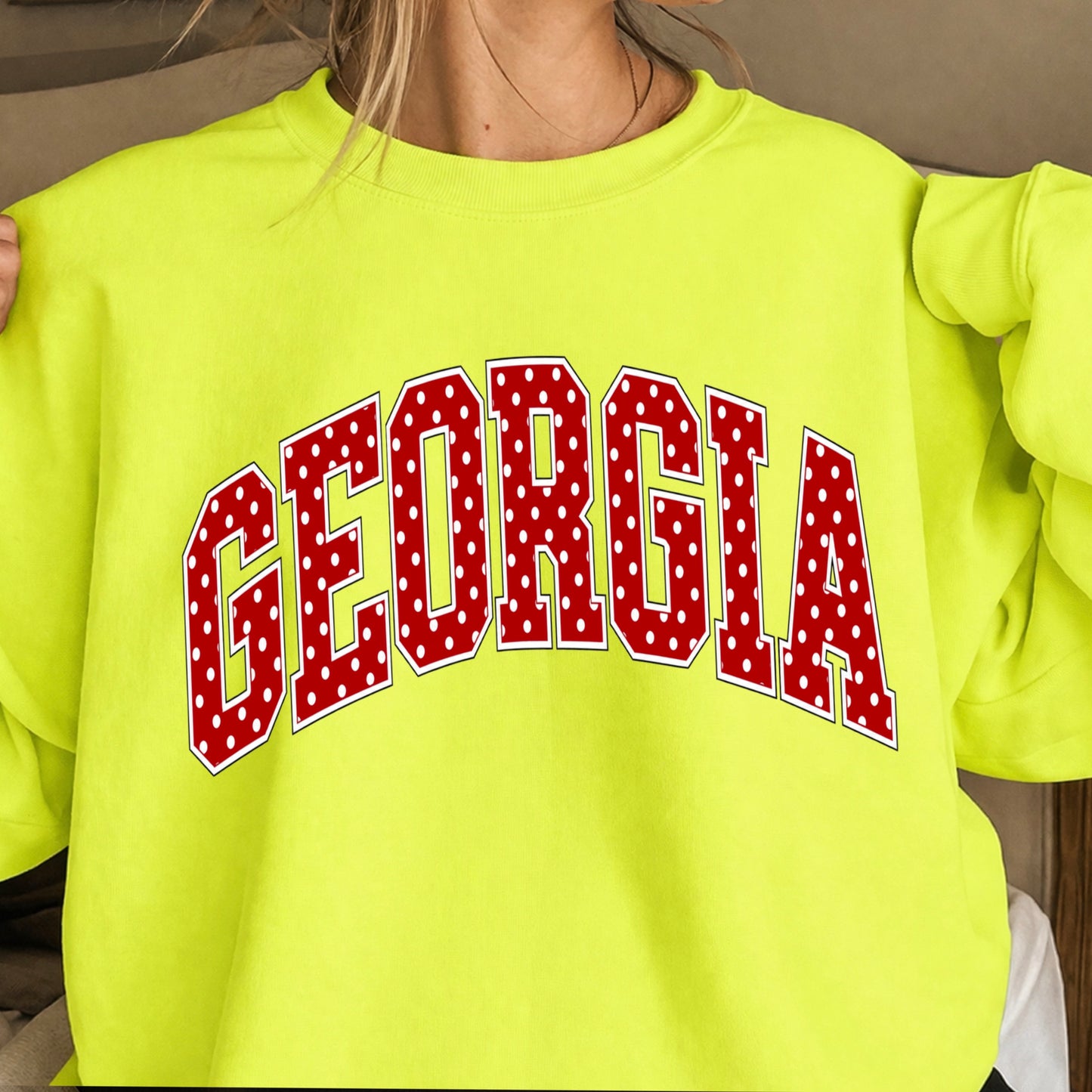Georgia Polka Dot Crewneck Sweatshirt