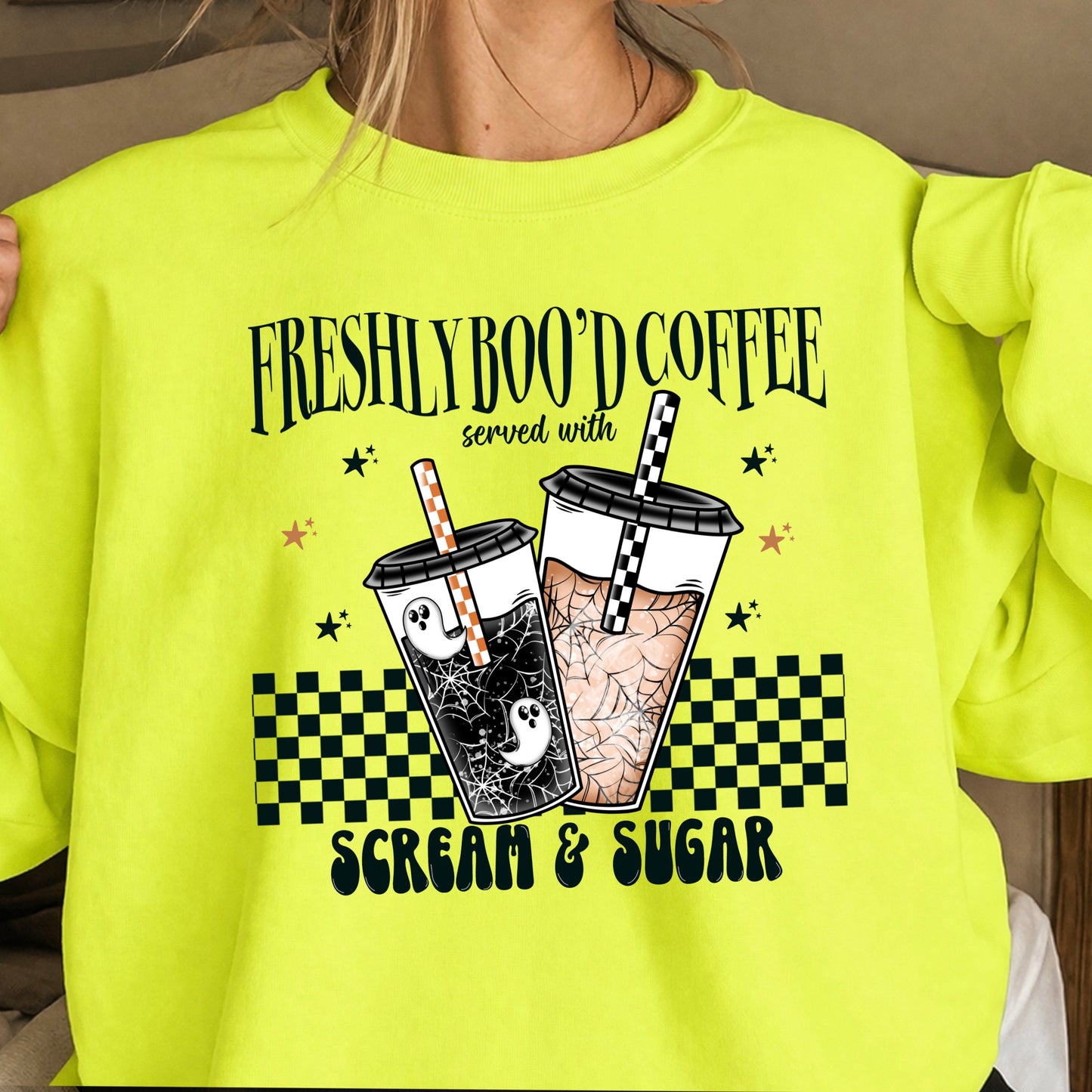 Freshly Boo’d Coffee Halloween Crewneck Sweatshirt