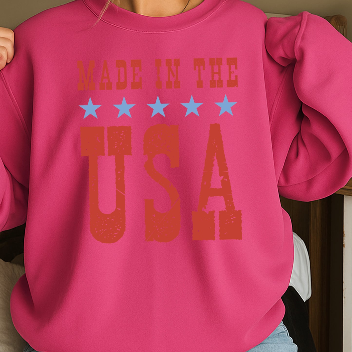 Made In The USA July4th Crewneck Sweatshirt