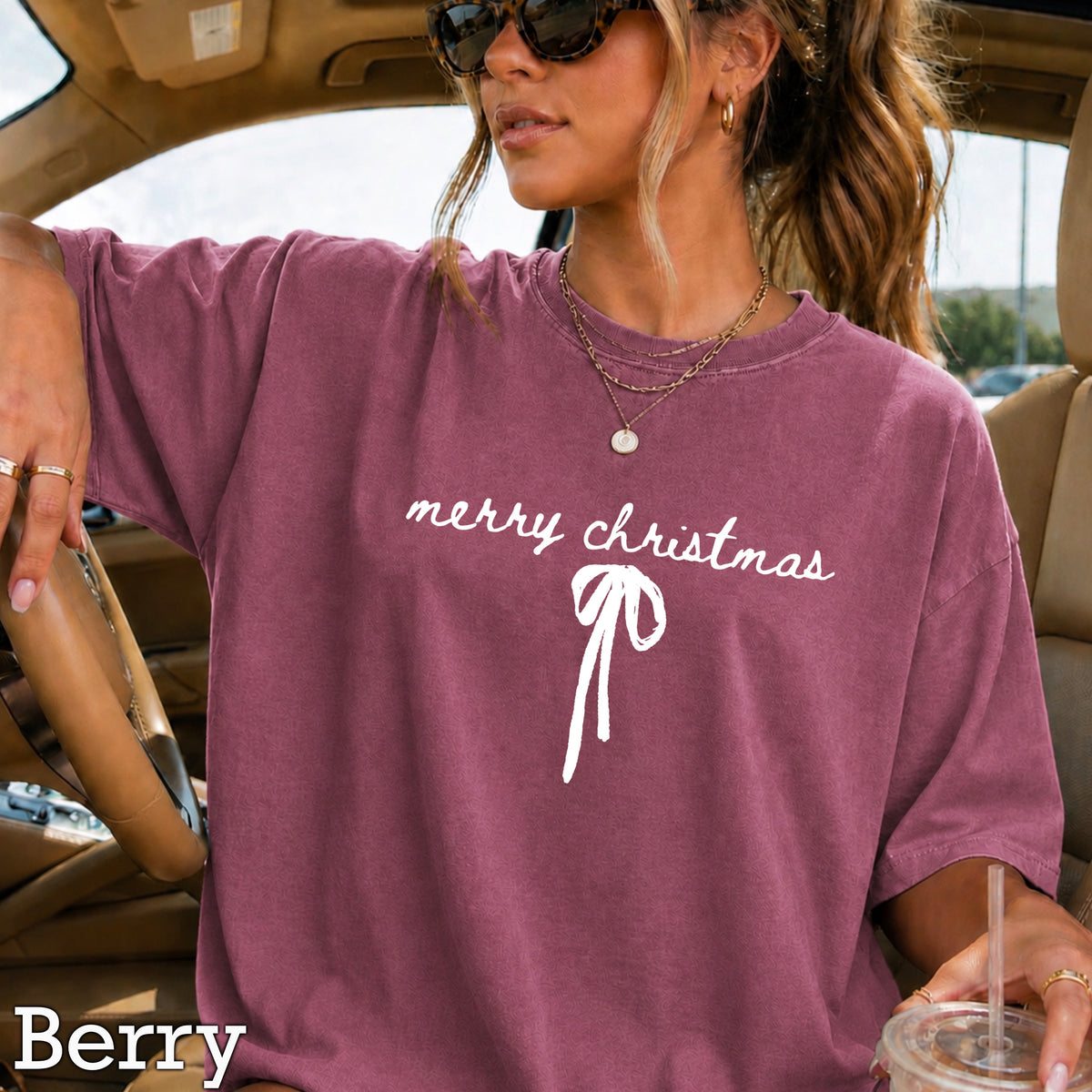 Merry Christmas Comfort Color Graphic Tee