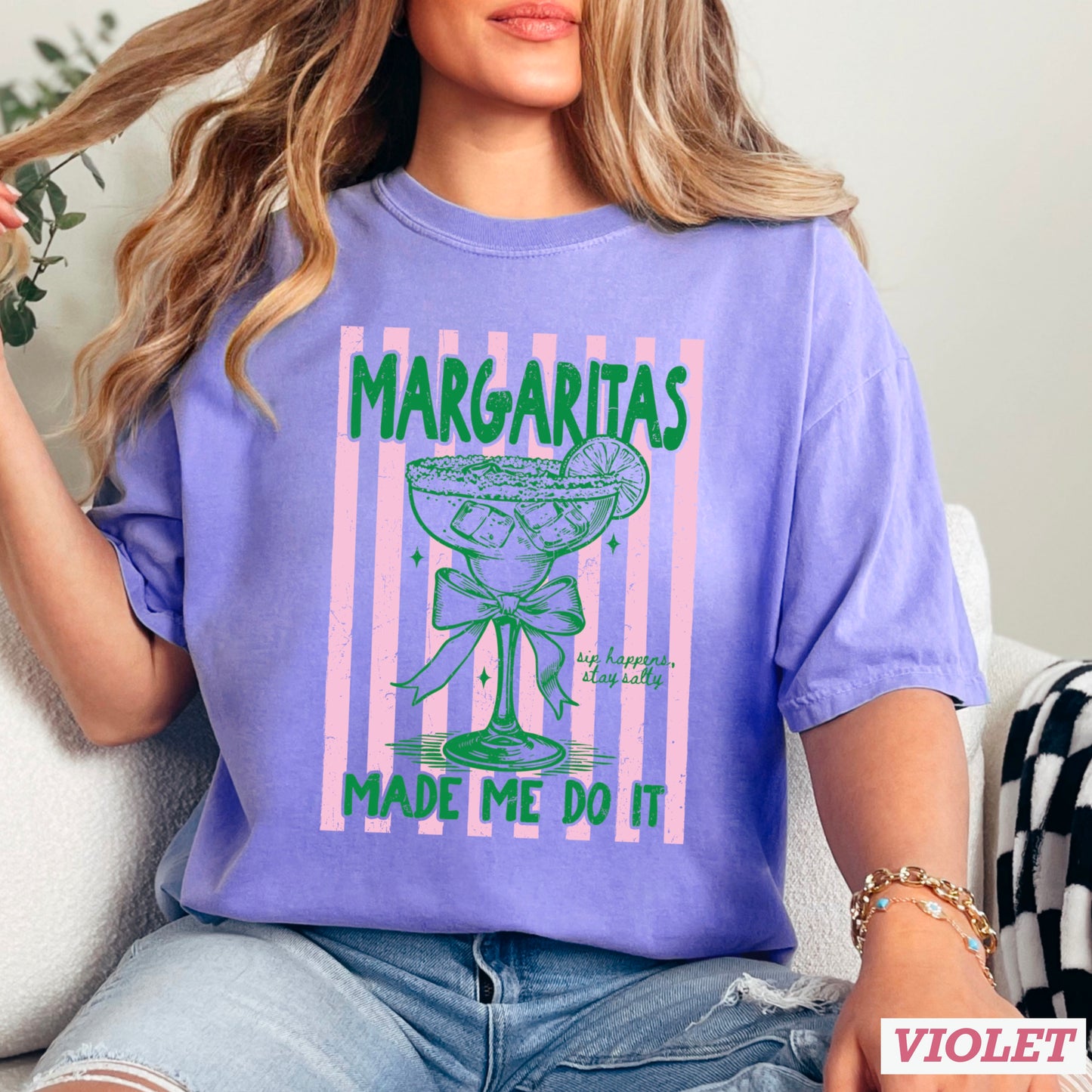 Margaritas Made Me Do It Comfort Color Graphic Tee