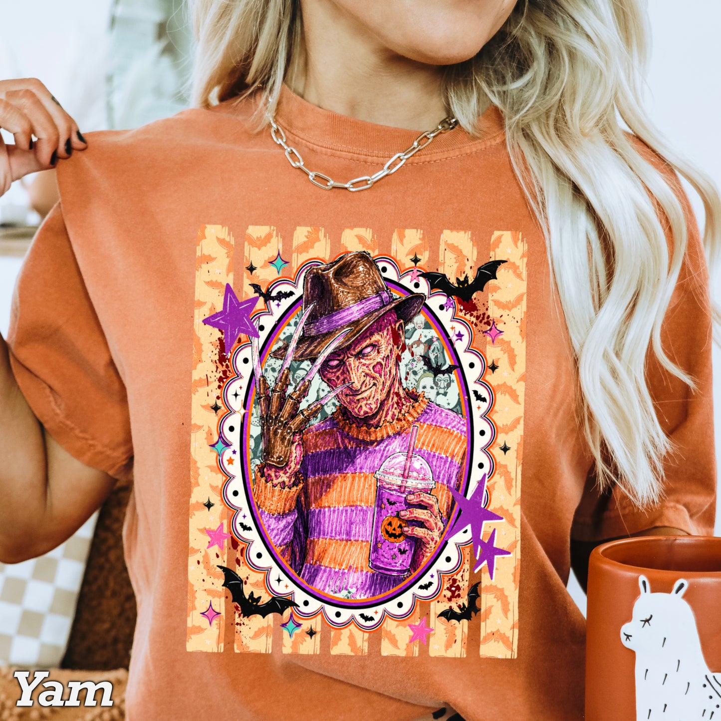 Horror Film Character Halloween Comfort Color Graphic Tee