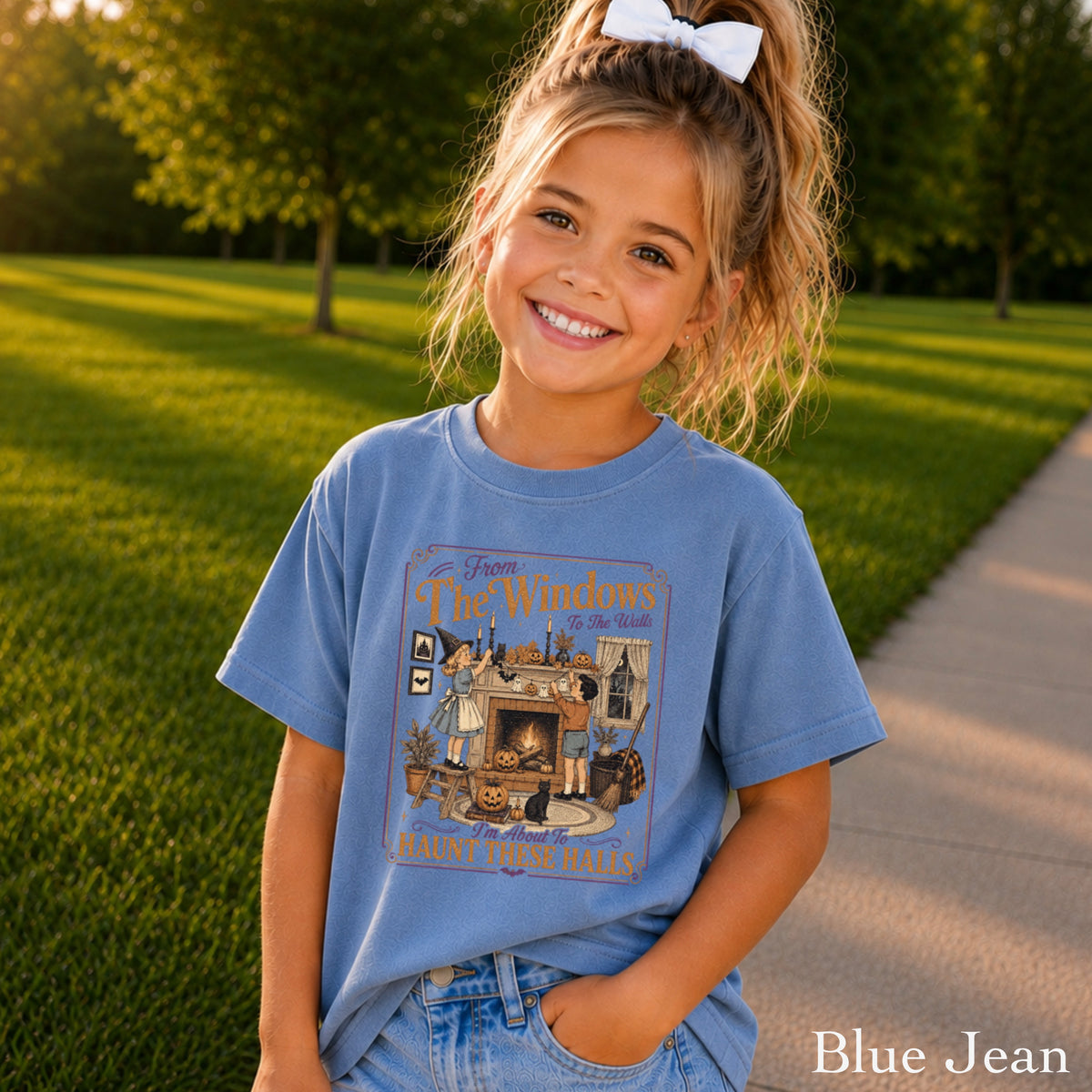 From The Window To The Walls Halloween Youth Comfort Color T-Shirt