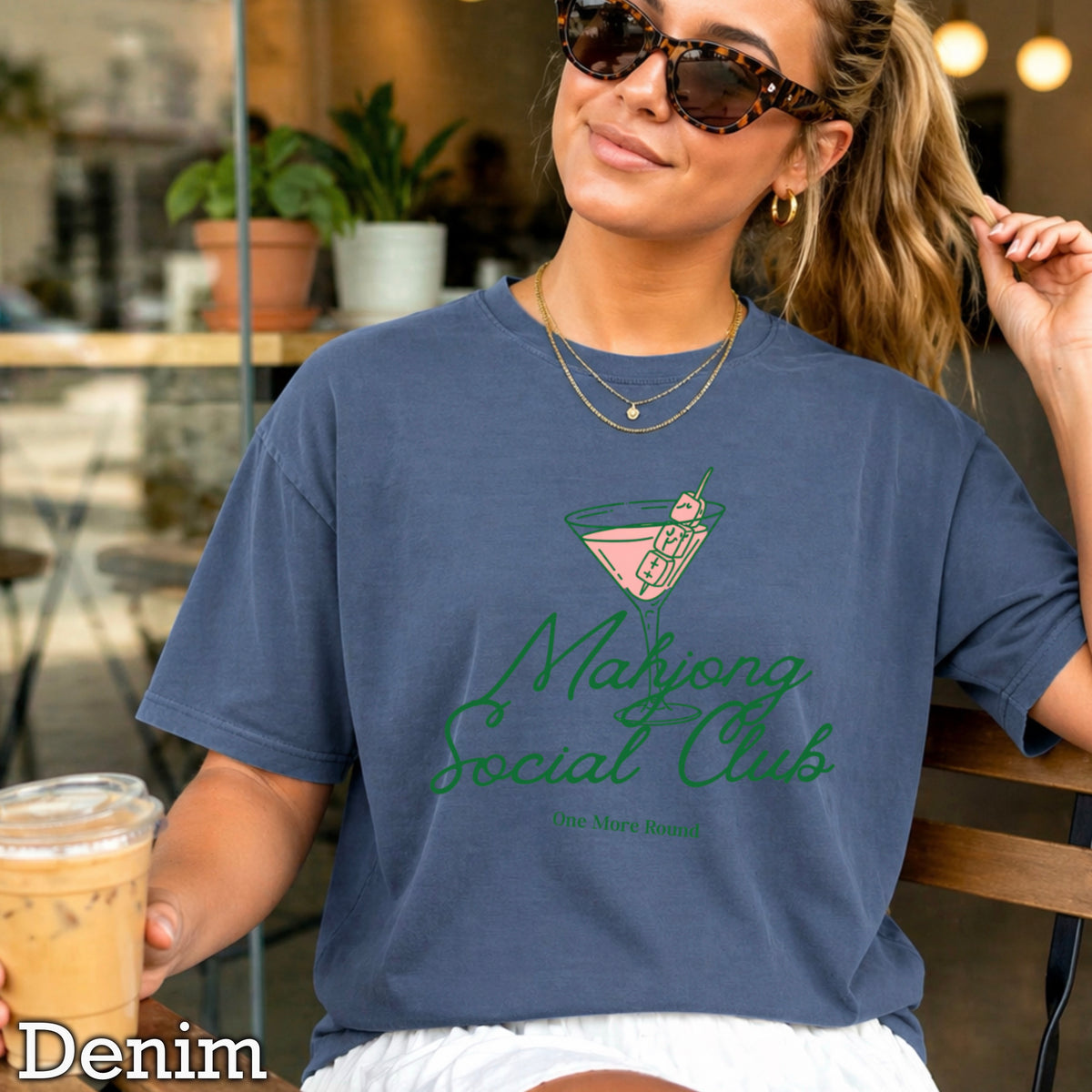 Mahjong Social Club Comfort Color Graphic Tee