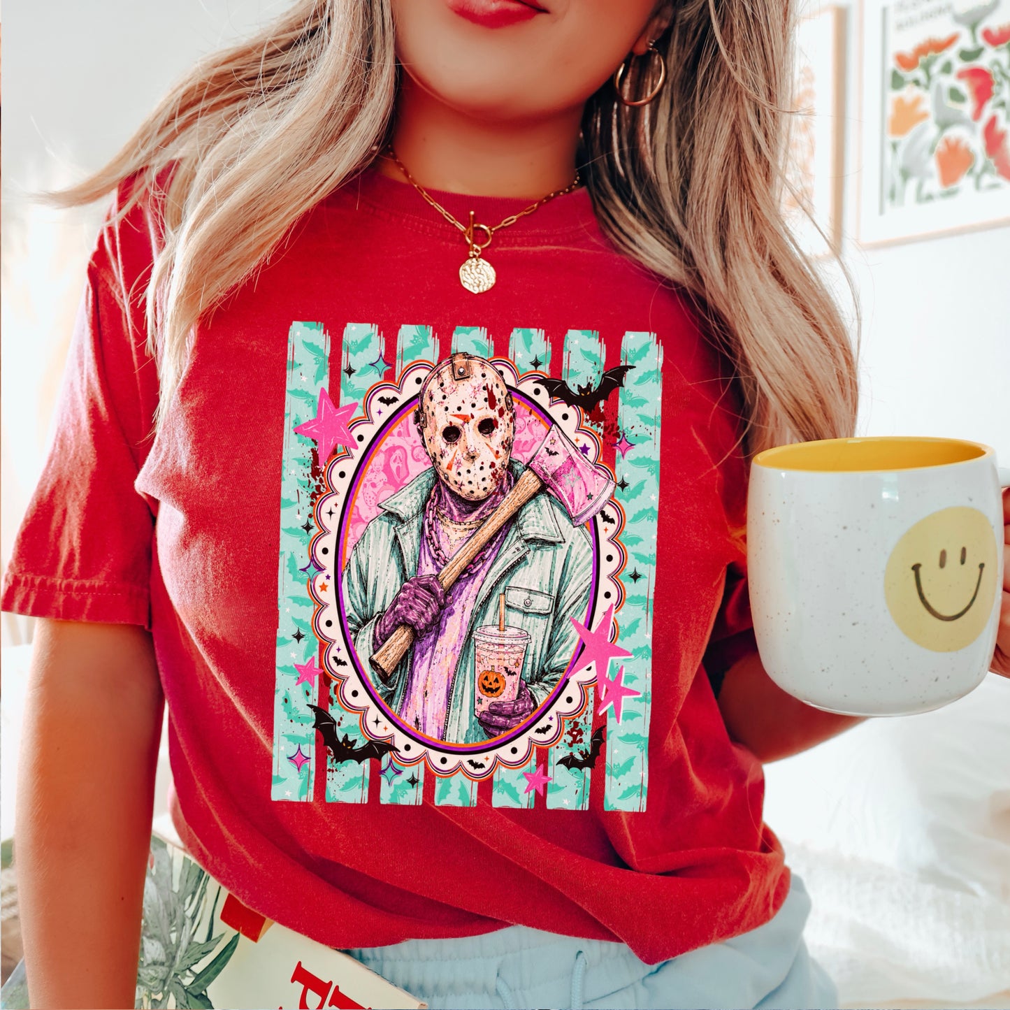 Horror Film Character Halloween Comfort Color Graphic Tee
