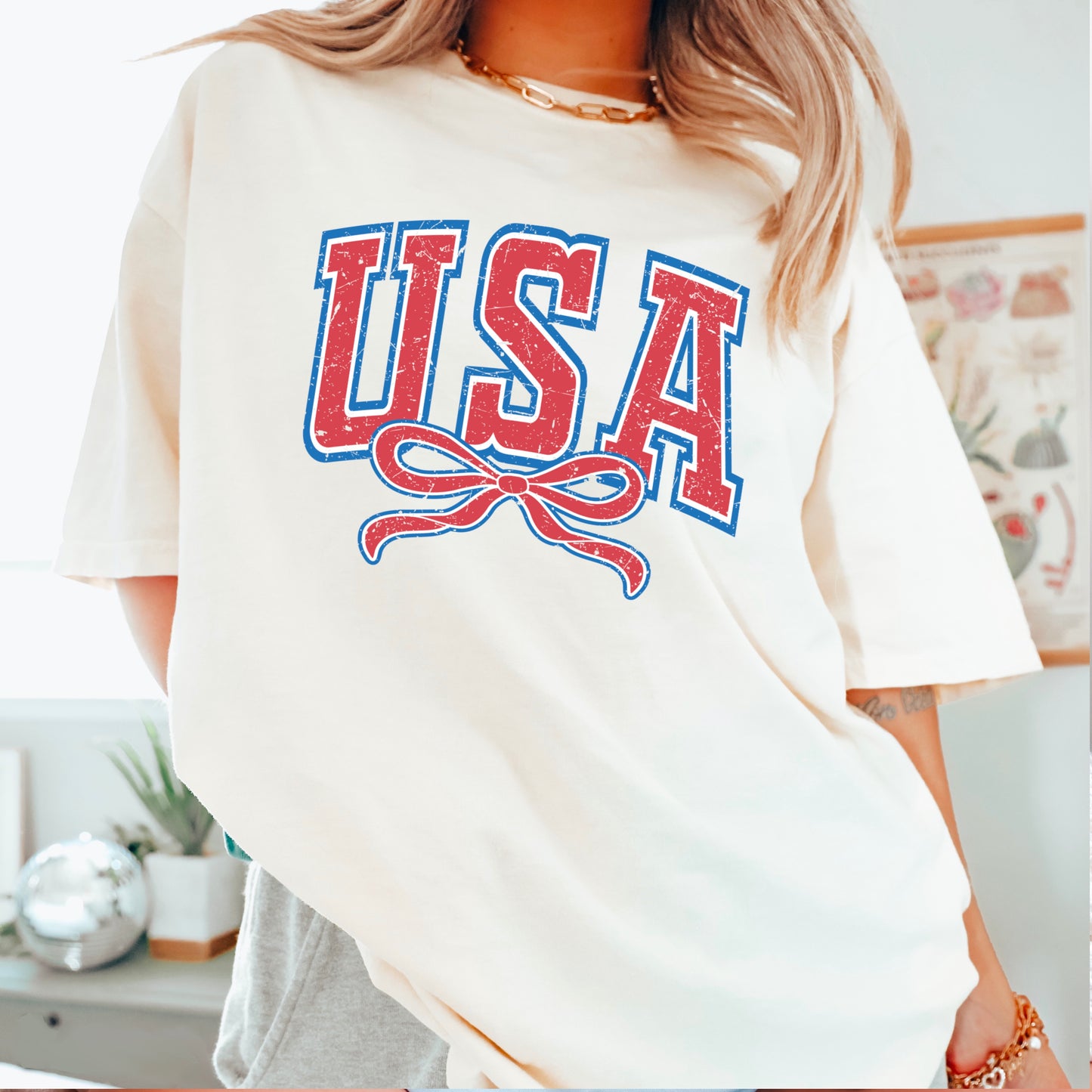 USA Coquette Comfort Color Graphic Tee