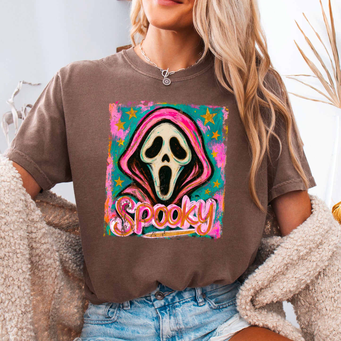 Spooky Floral Comfort Color Graphic Tee