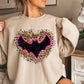 Leopard Bat Halloween Crewneck Sweatshirt