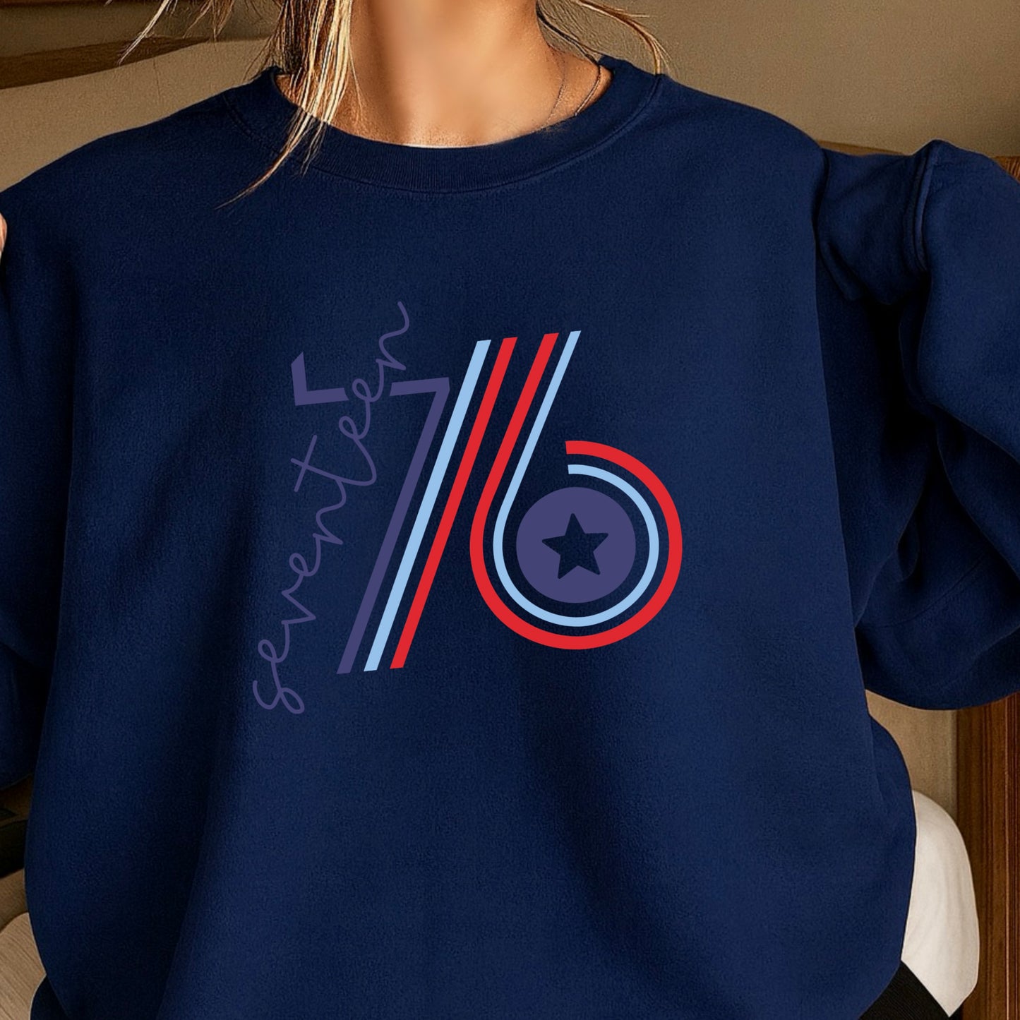 Retro 1776 Crewneck Sweatshirt