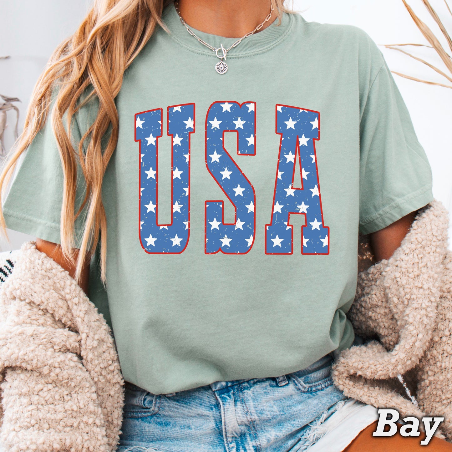 USA Patriotic Comfort Color Graphic Tee