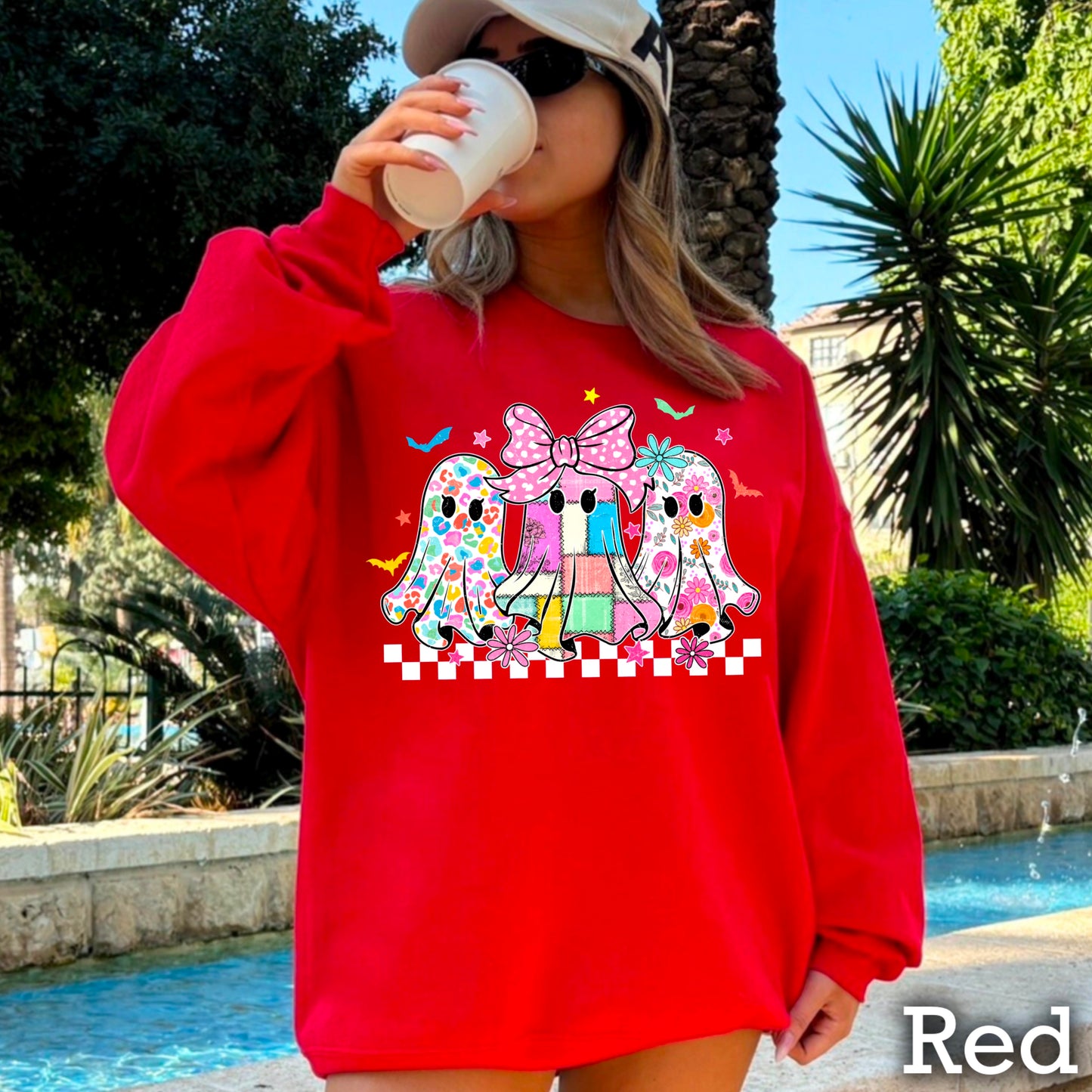 Retro Ghost Crewneck Sweatshirt