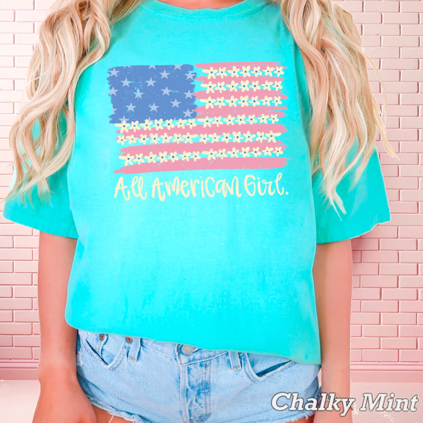 All American Girl Comfort Color Graphic Tee
