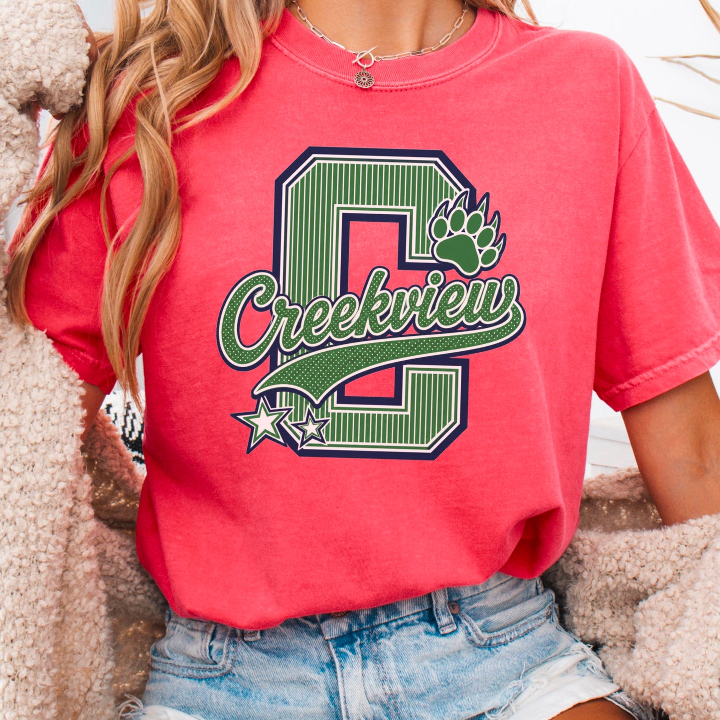 Creekview Grizzlies Comfort Color Graphic Tee