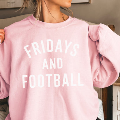 Fridays And Football Crewneck Sweatshirt