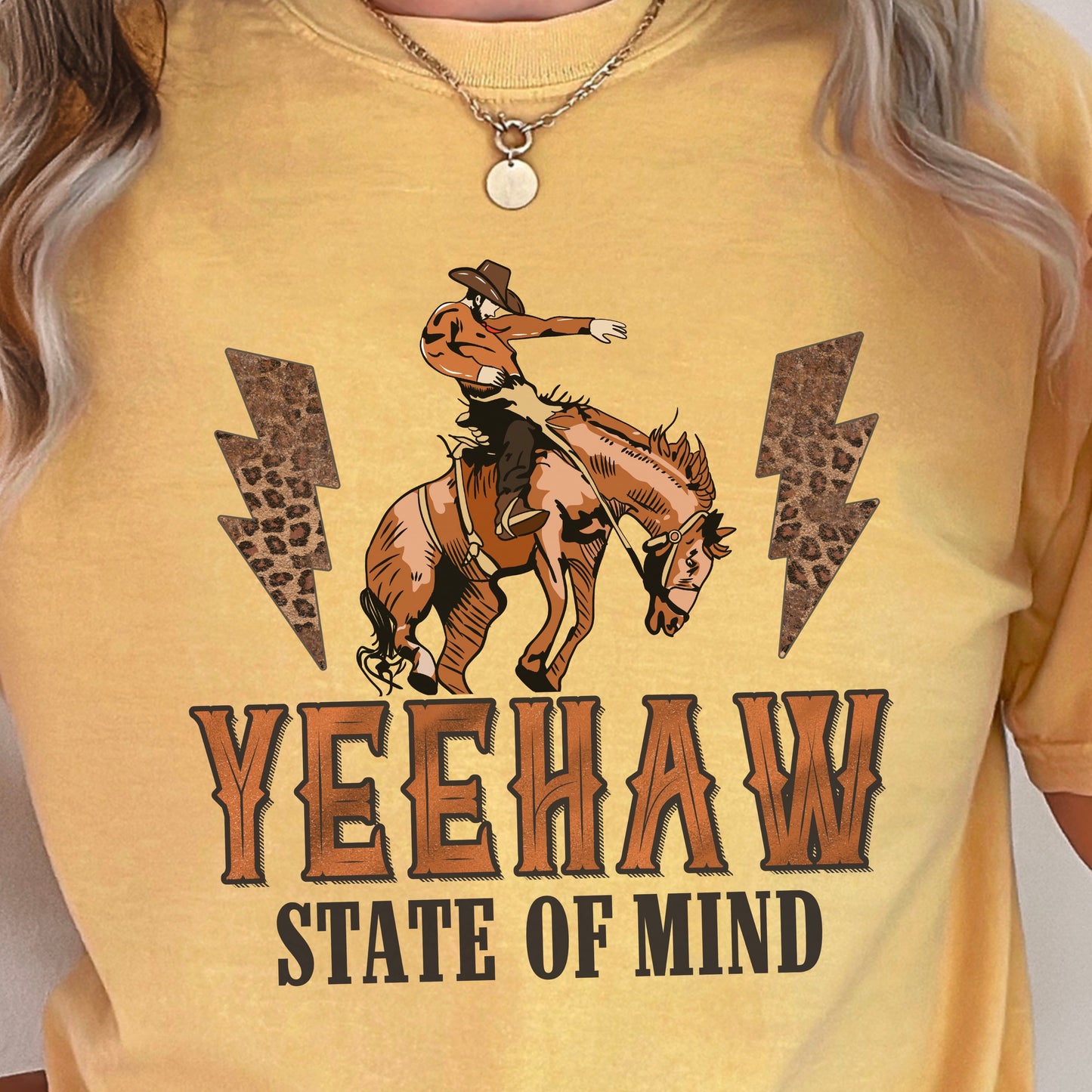 Yeehaw State Of Mind  Comfort Color Graphic Tee