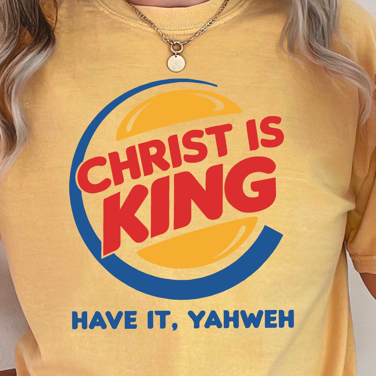 Christ Is King Christian Comfort Color Graphic Tee