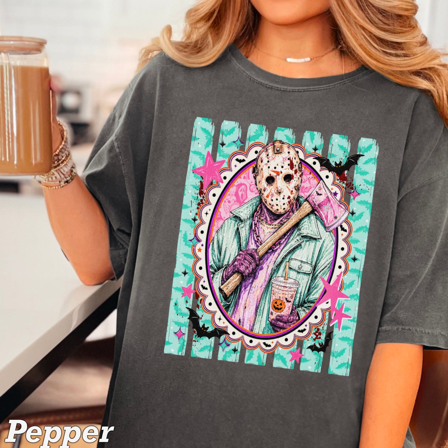 Horror Film Character Halloween Comfort Color Graphic Tee