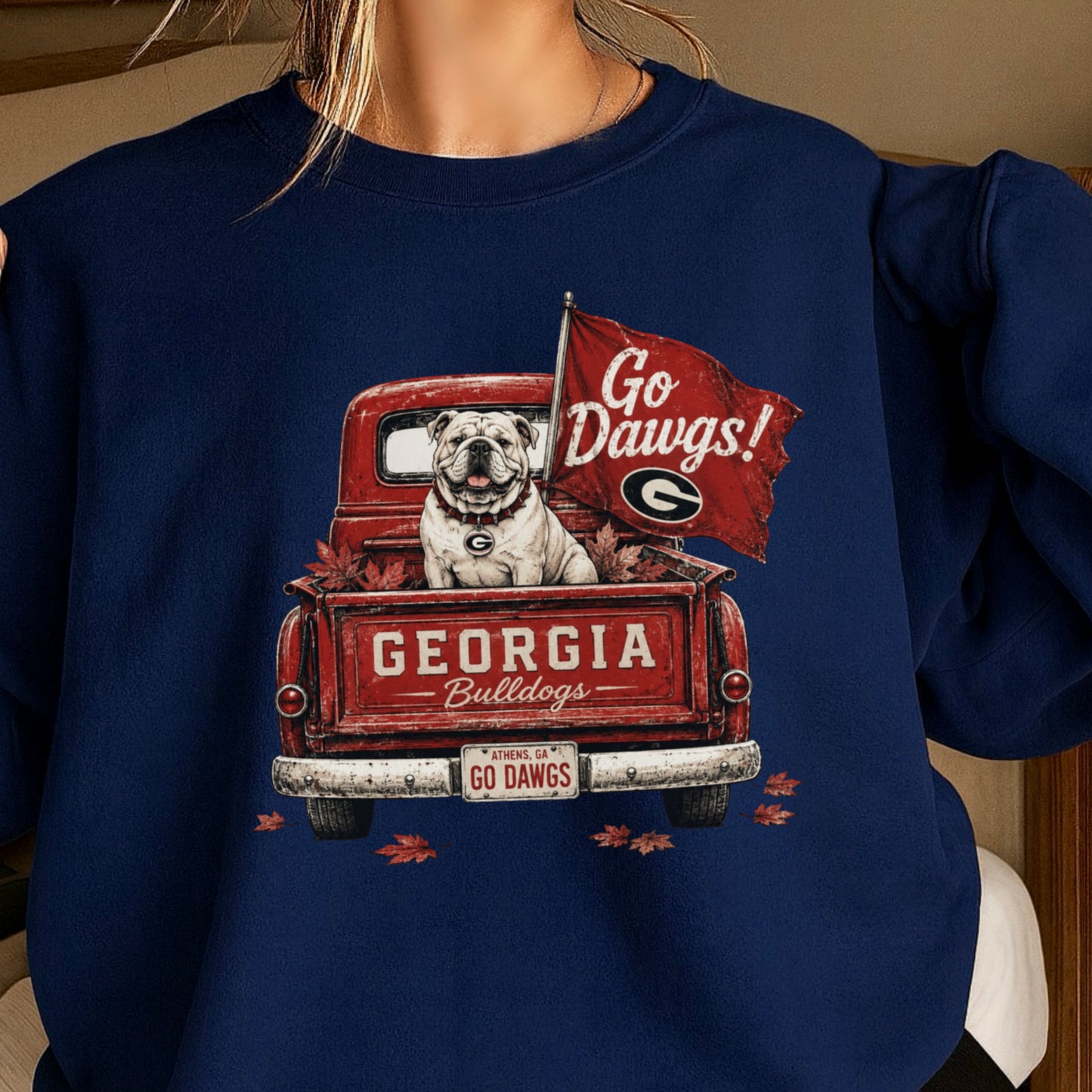 Red & Black Pickup Truck Crewneck Sweatshirt