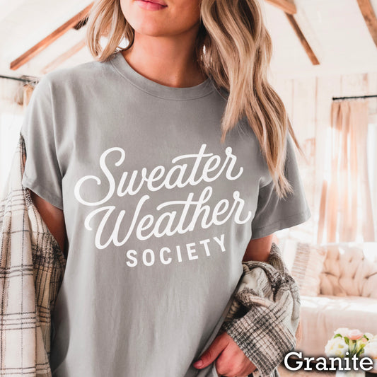 Sweater Weather Society Comfort Color Graphic Tee