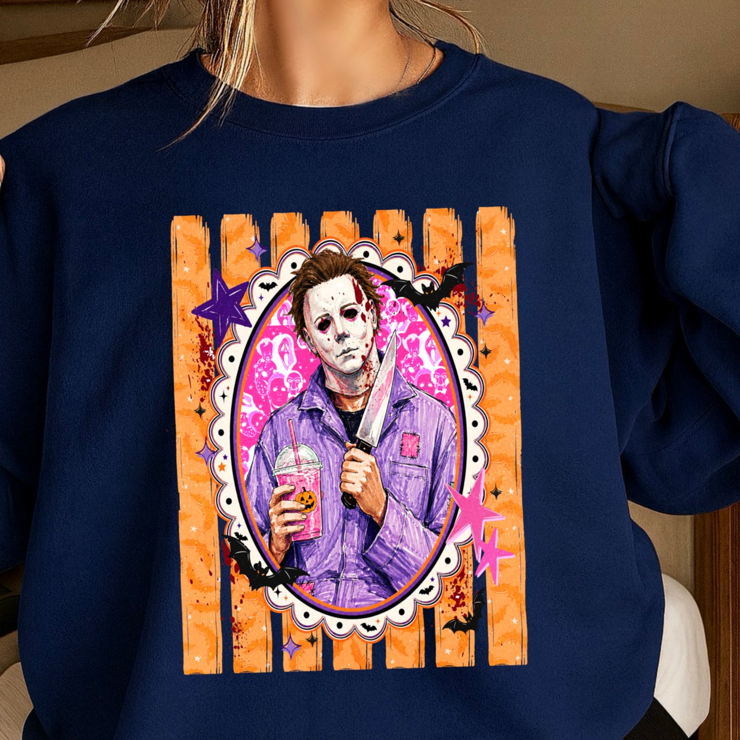Horror Film Character Crewneck Sweatshirt