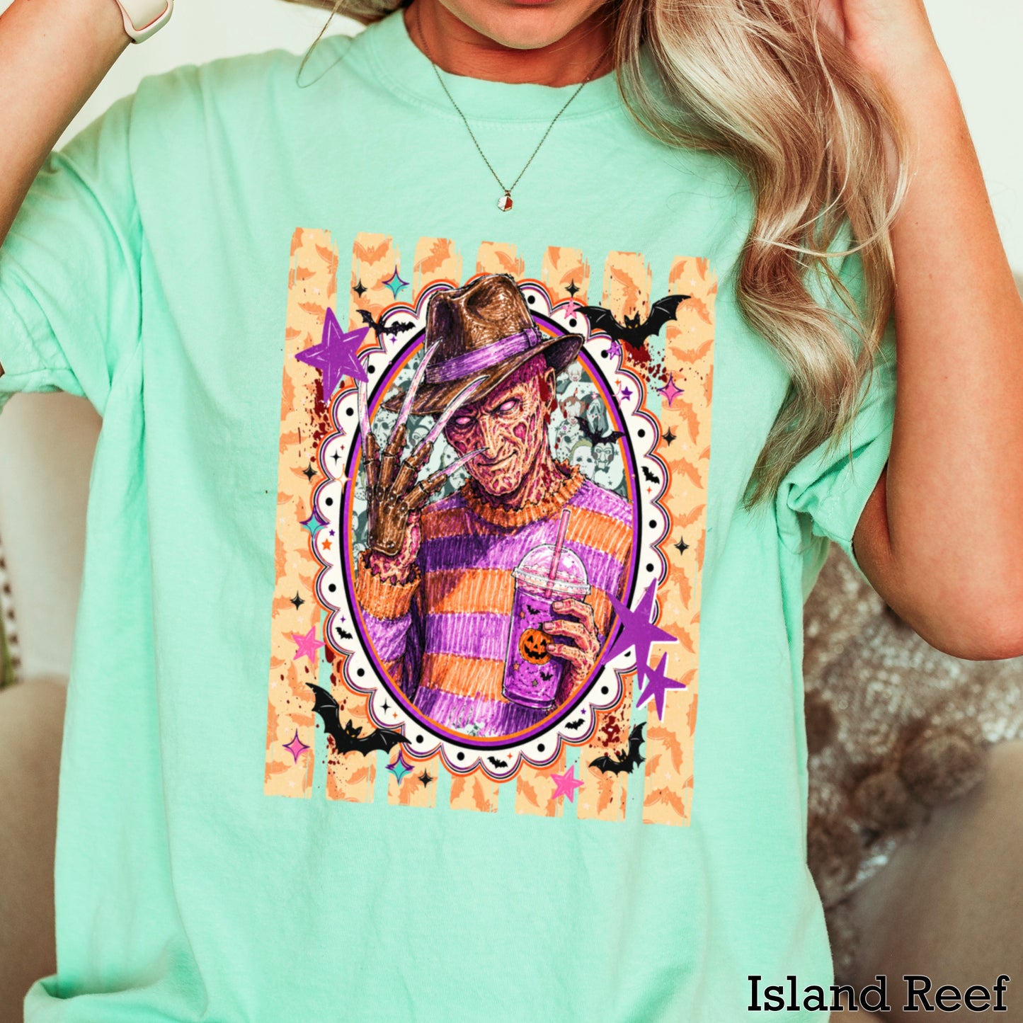 Horror Film Character Halloween Comfort Color Graphic Tee