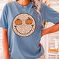 Leopard Pumpkin Face Comfort Color Graphic Tee