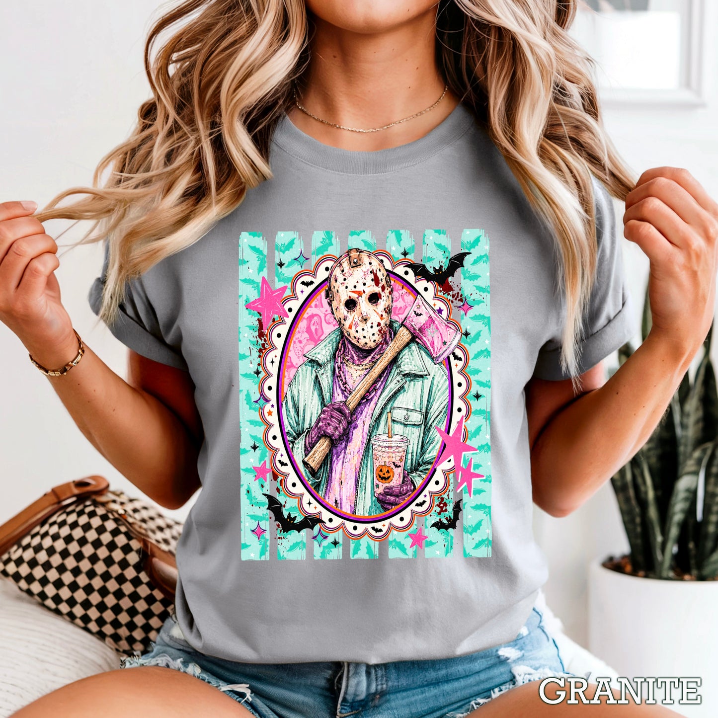 Horror Film Character Halloween Comfort Color Graphic Tee