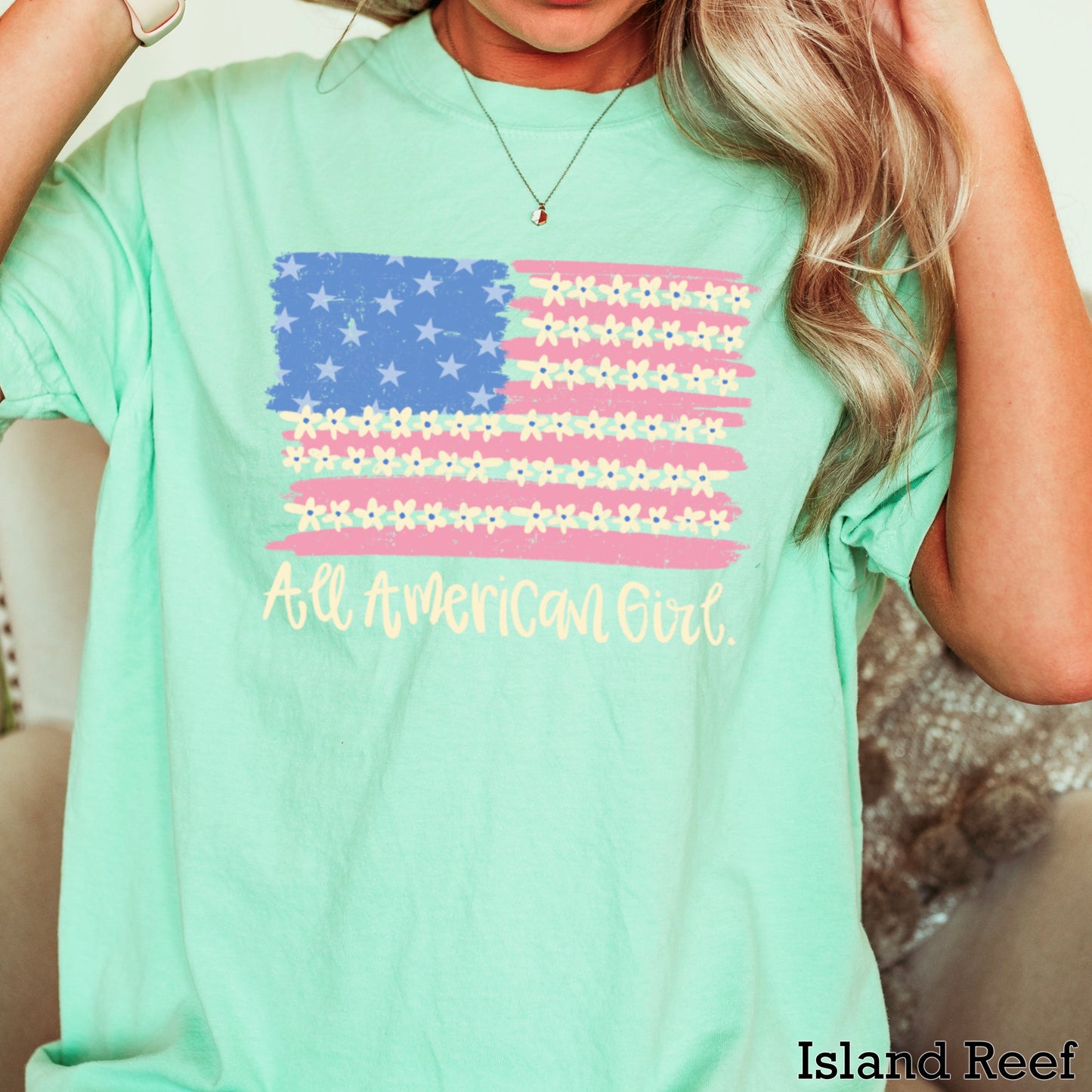 All American Girl Comfort Color Graphic Tee