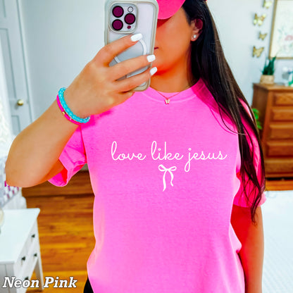 Love Like Jesus Christian Comfort Color Graphic Tee