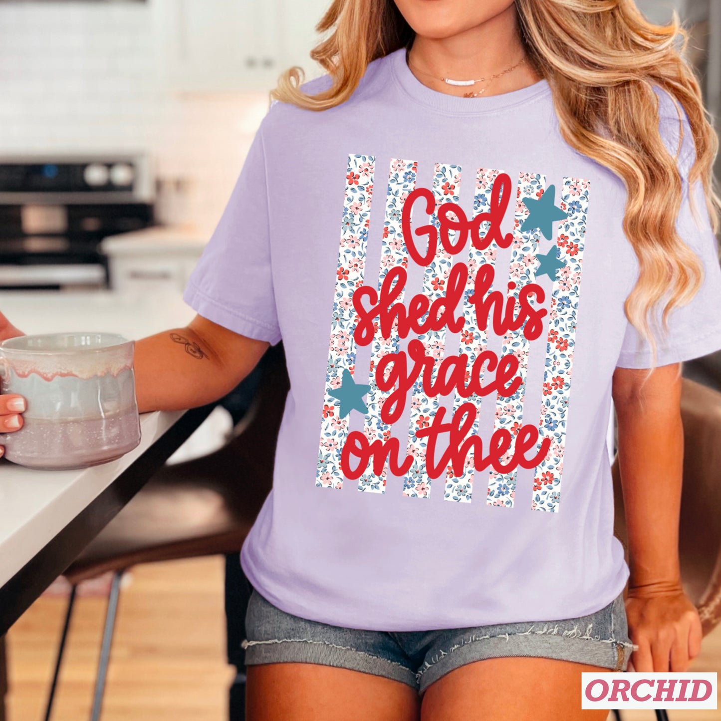 God Shed His Grace On Thee Comfort Color Graphic Tee