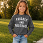 Fridays And Football Youth Crewneck Sweatshirt