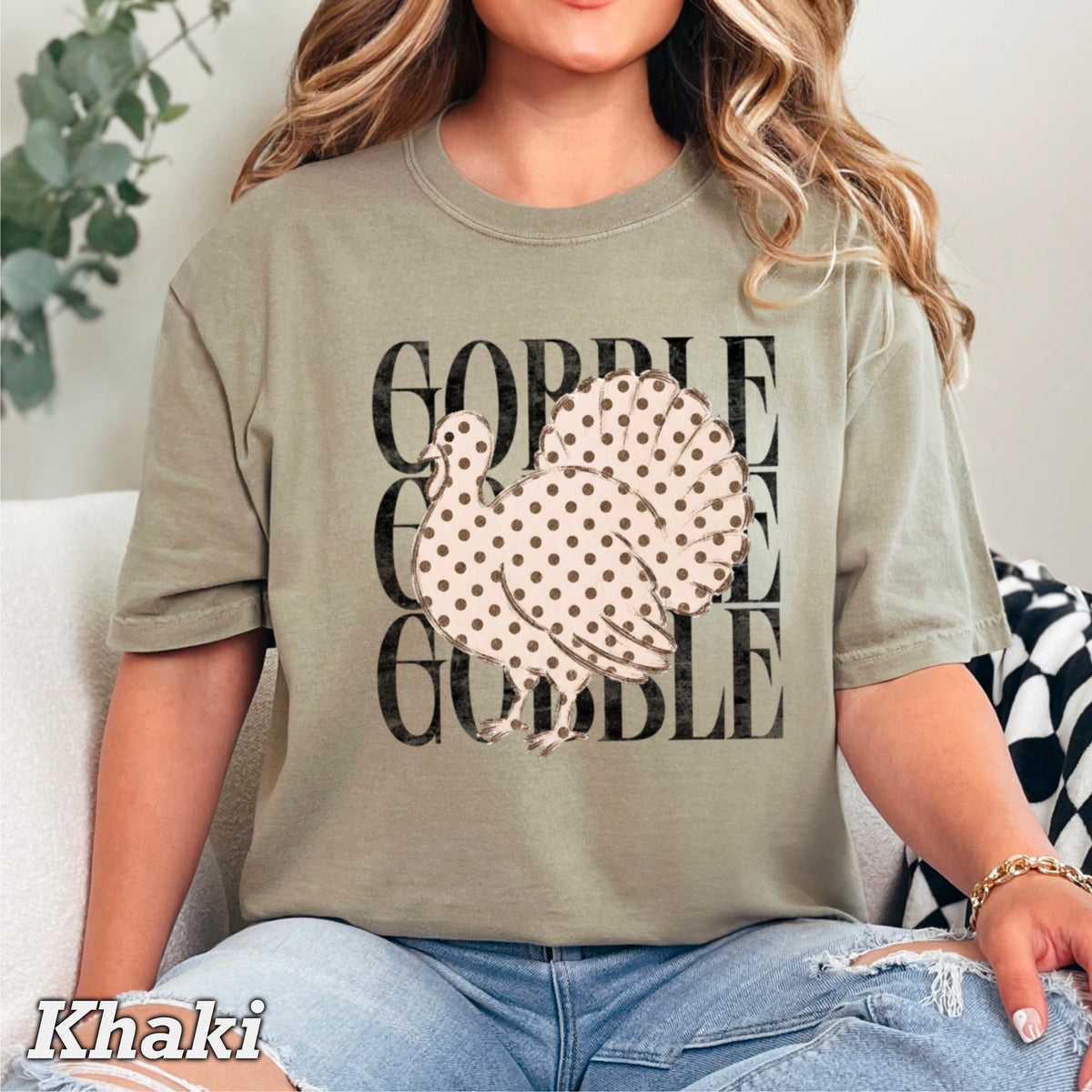 Gobble Thanksgiving Comfort Color Graphic Tee