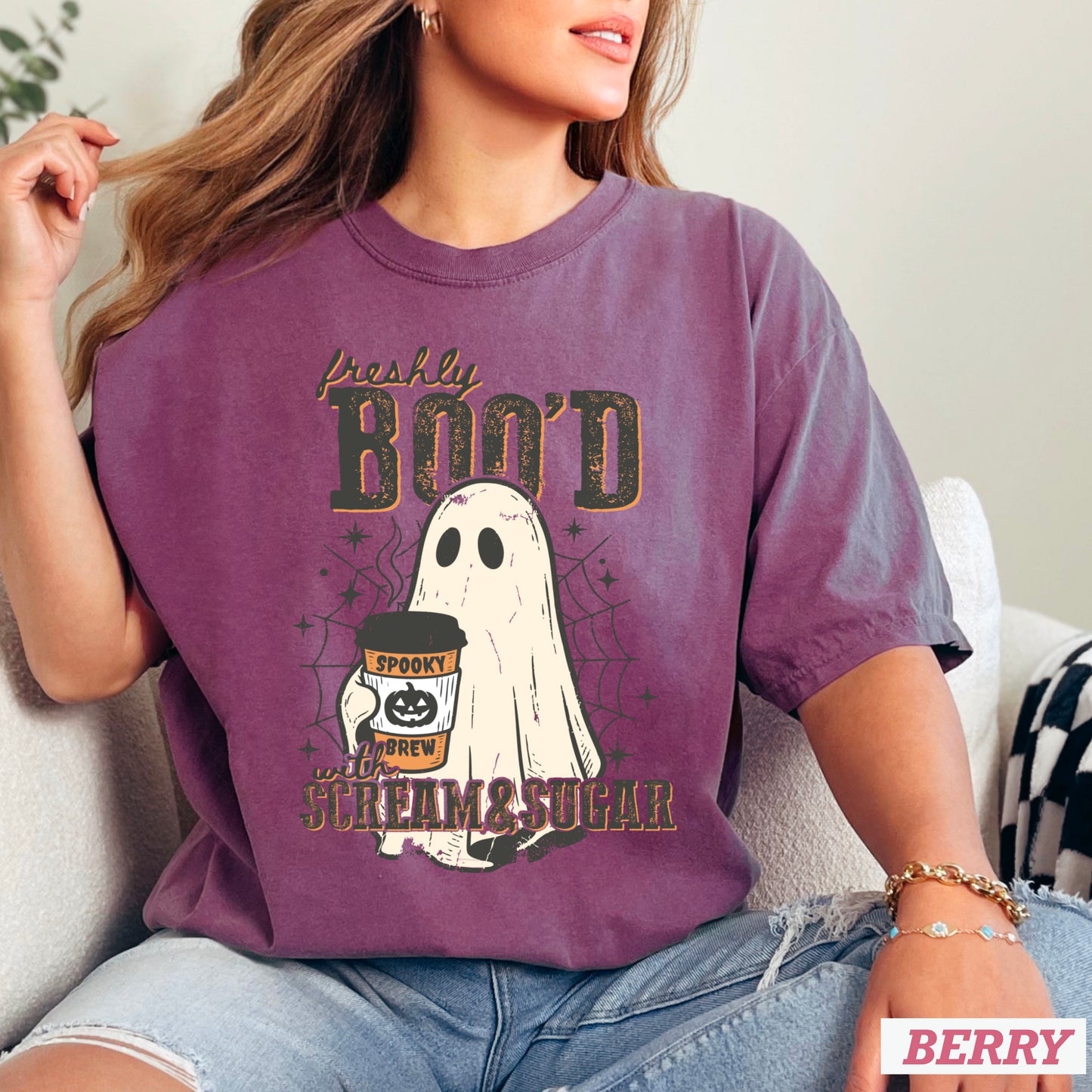 Freshly Boo’d Halloween Comfort Color Graphic Tee