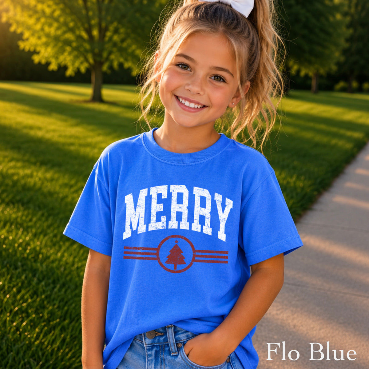 Merry Christmas Youth Comfort Color T-Shirt