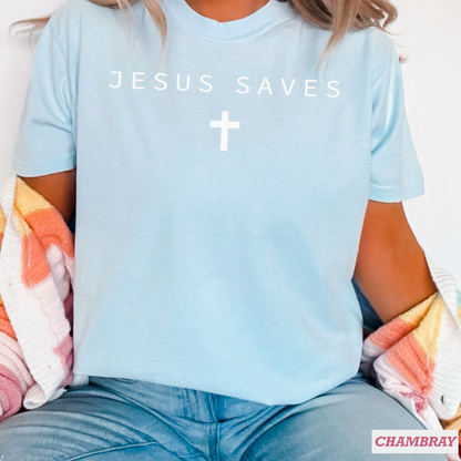 Jesus Saves Comfort Color Graphic Tee