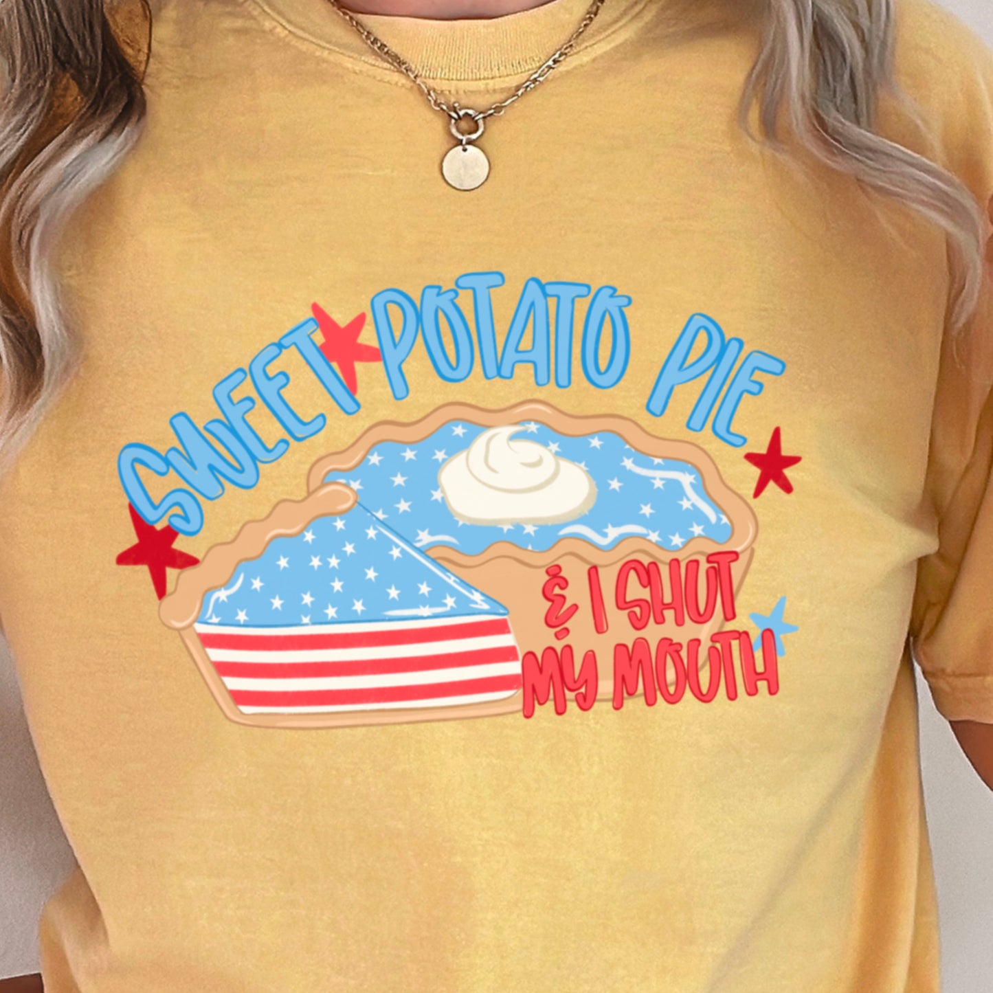 Sweet Potato Pie Patriotic Comfort Color Graphic Tee