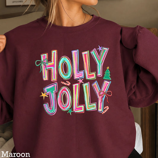 Holly Jolly Christmas Crewneck Sweatshirt