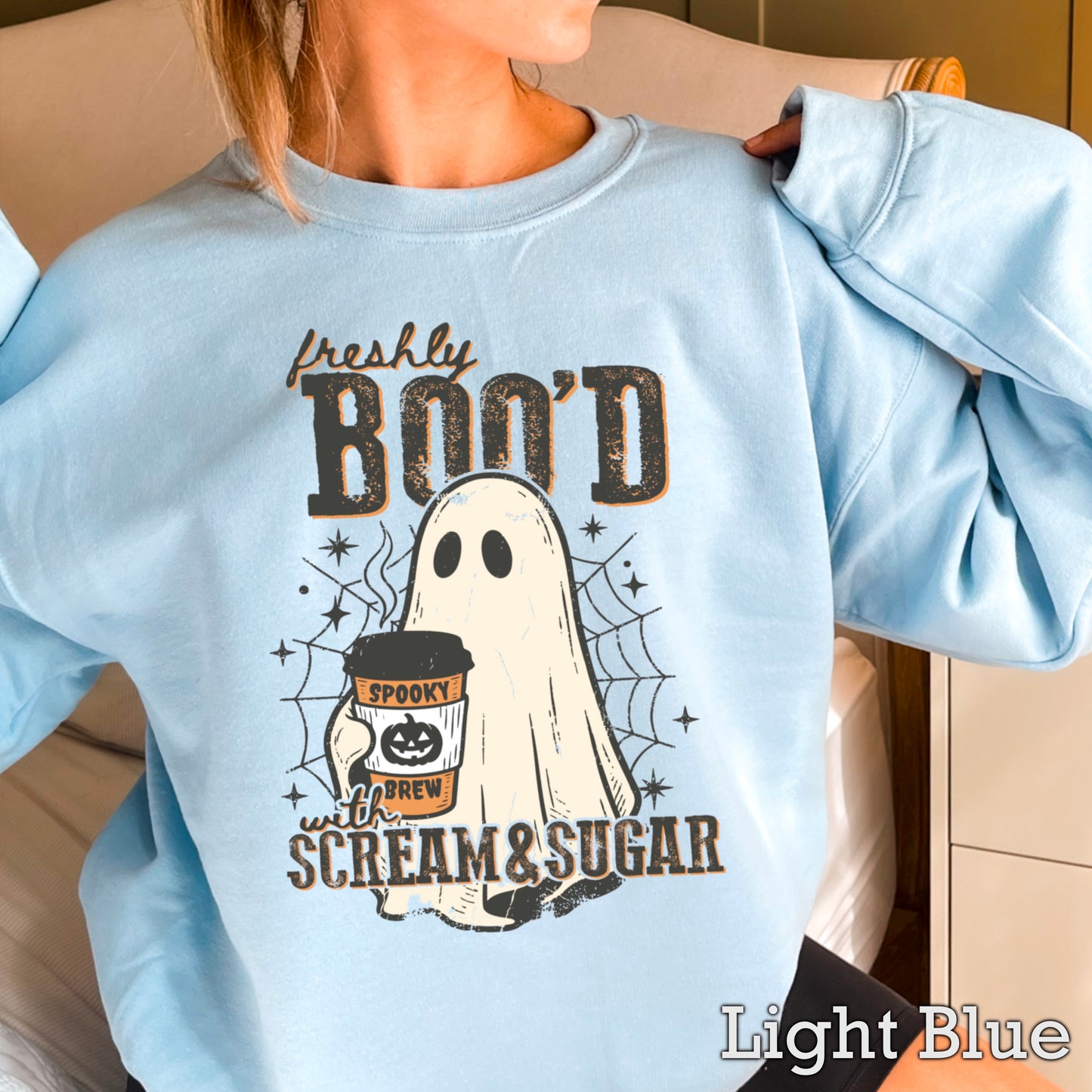 Freshly Boo’d Scream & Sugar Halloween Crewneck Sweatshirt