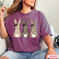 Easter Rabbit Trio Easter Comfort Color Graphic Tee