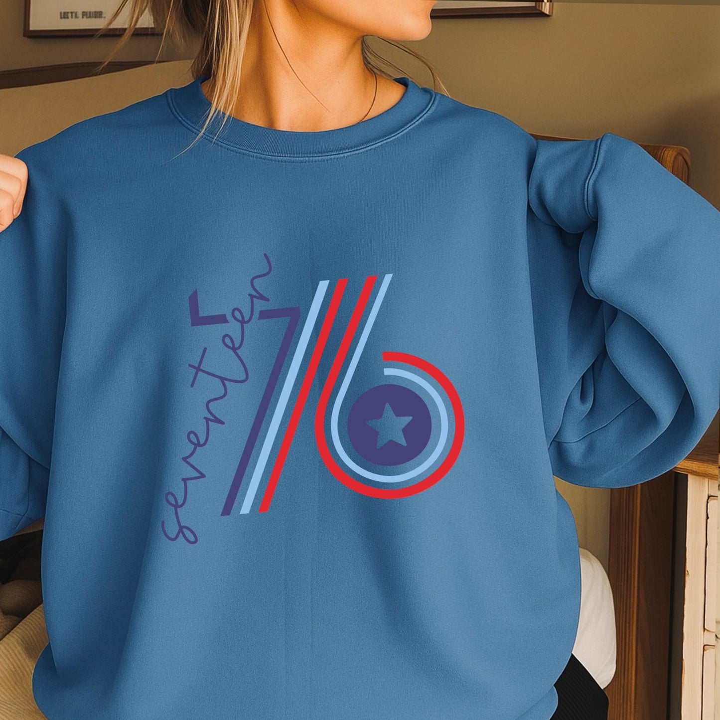 Retro 1776 Crewneck Sweatshirt