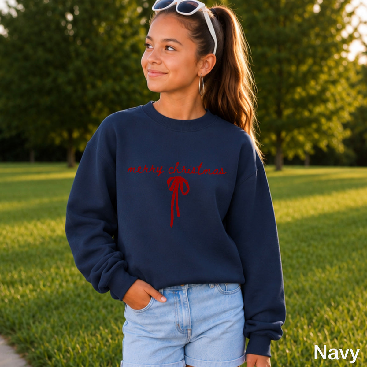 Merry Christmas Youth Crewneck Sweatshirt