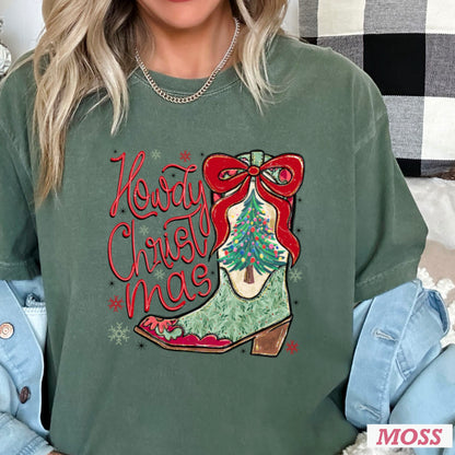Howdy Christmas Comfort Color Graphic Tee