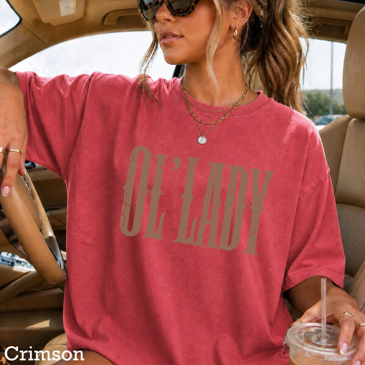 Ol’ Lady Comfort Color Graphic Tee