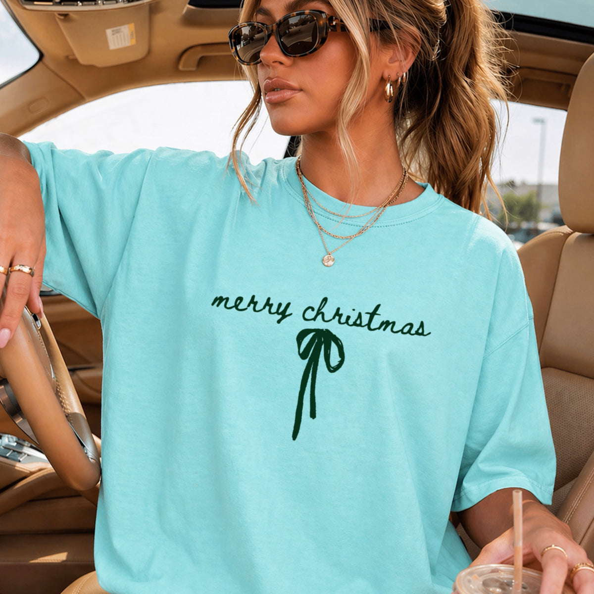 Merry Christmas Comfort Color Graphic Tee