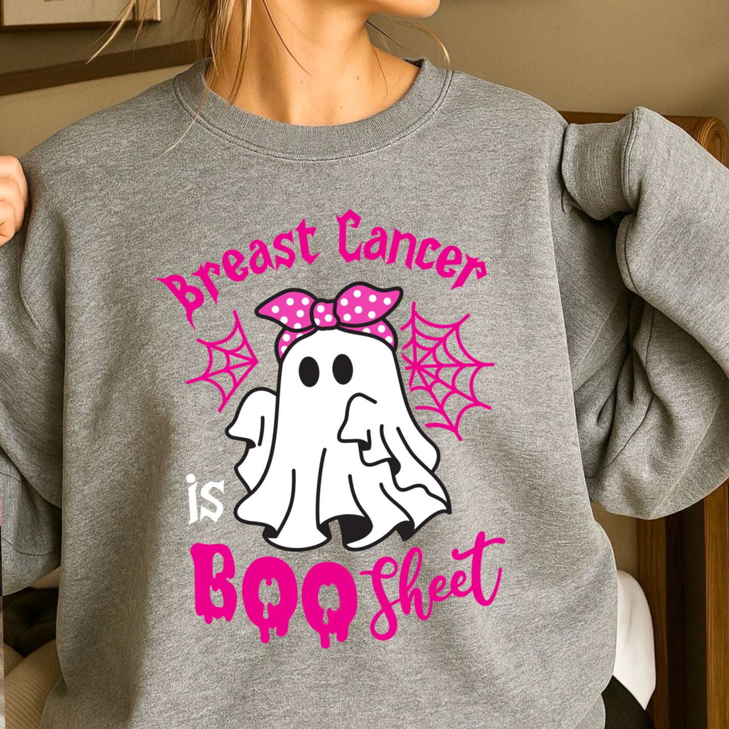 Breast Cancer Is Boo-Sheet Crewneck Sweatshirt