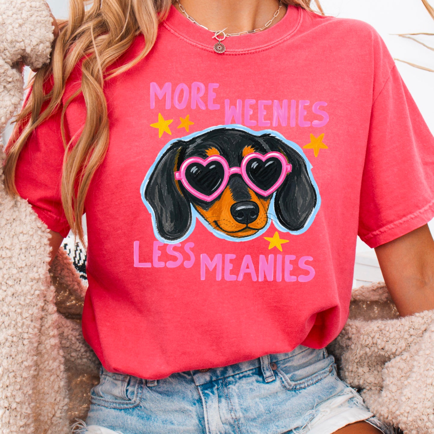 More Weenies Less Meanies Comfort Color Graphic Tee