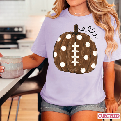 Pumpkin Football DTF Transfer